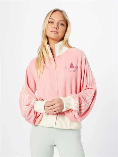 adidas originals jacke damen größe l beige / pink|Pinke Jacken .